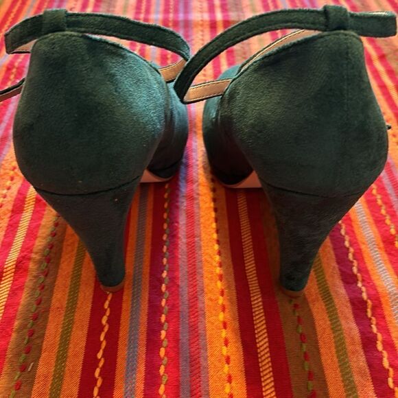 Allegra K Platform Cross Strap Stiletto Heel Mary Jane Green Pumps size 8.5 - Picture 6 of 7